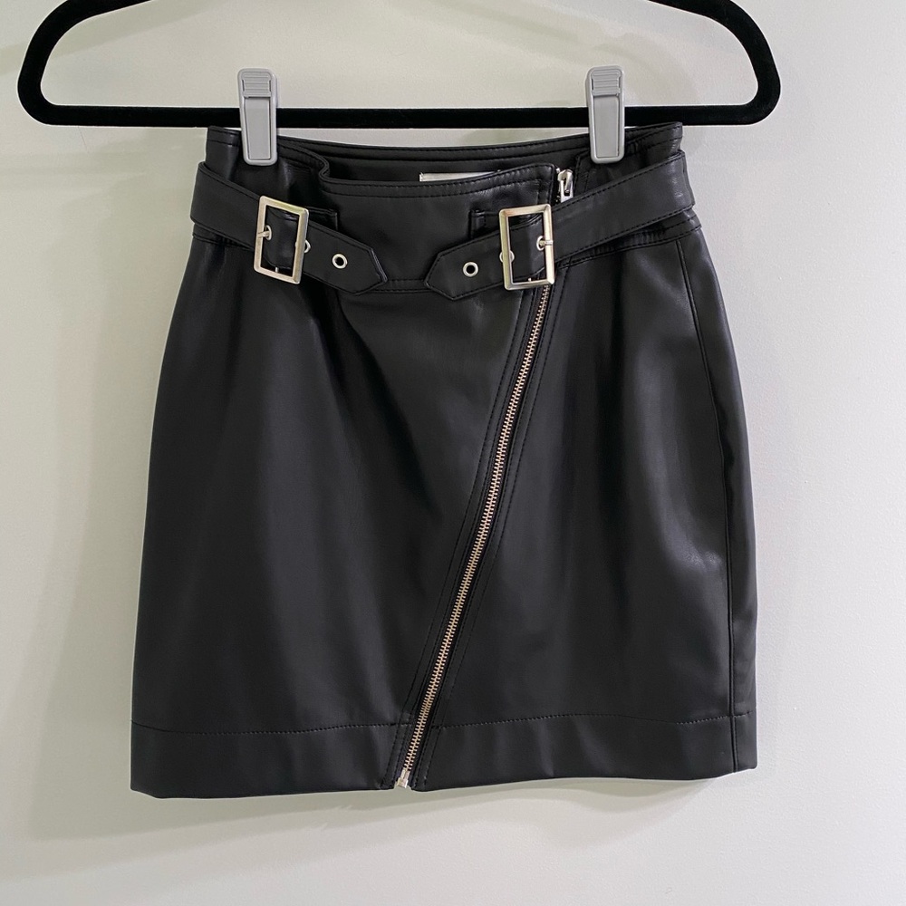 Faux Leather Mini Skirt
